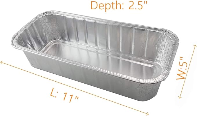 (18-Pack) Compatible for Weber Model 6498 & 6417 drip pan Liner Aluminum BBQ 11" L*5" W*2.5" D Drip Pans Grill Grease Trays Foil Pan Smoke Fire and Summit Grills