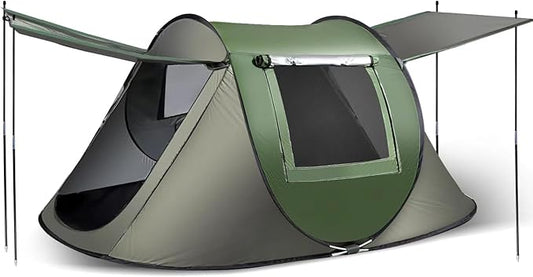 Instant Pop Up Tent, Automatic Easy Setup Outdoor Waterproof Windproof Family Tent, Upgraded 2 Doors Vestibule Sun Shelter for 2-3 People Outdoor Camping,Travelling,Hiking, Beach,Green