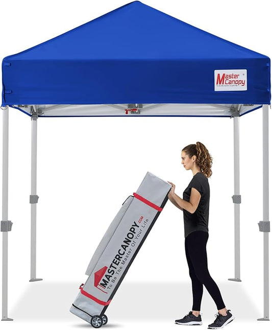MASTERCANOPY Pop Up Canopy Tent Commercial Grade Instant Shelter (5x5, Blue)