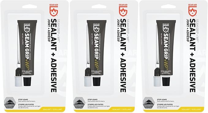 GEAR AID Seam Grip WP Waterproof Sealant and Adhesive for Jackets, Tents, Sleeping Pads and Outdoor Fabric | Repairs Rips, Seals Seams on Nylon, Canvas and Vinyl