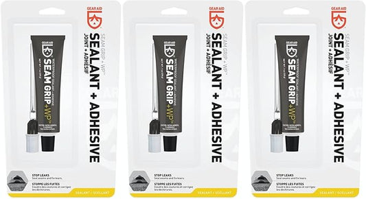 GEAR AID Seam Grip WP Waterproof Sealant and Adhesive for Jackets, Tents, Sleeping Pads and Outdoor Fabric | Repairs Rips, Seals Seams on Nylon, Canvas and Vinyl