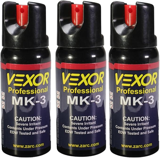 Vexor Pepper Spray Maximum Police Strength, Up to 15 -Foot Range, Twist Top Safety for Quick and Accurate Aim, Protection for Women and Men