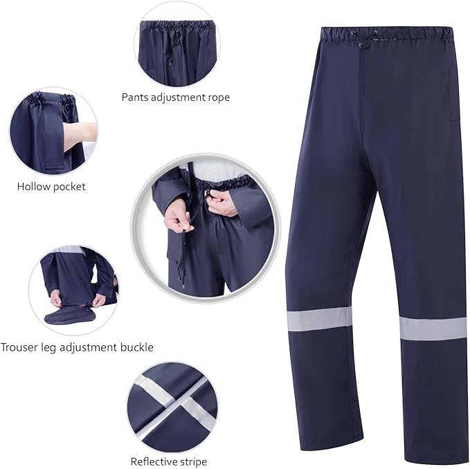 Rain Suits for Men Waterproof Heavy Duty Rain Gear Women Jacket Coat with Pants