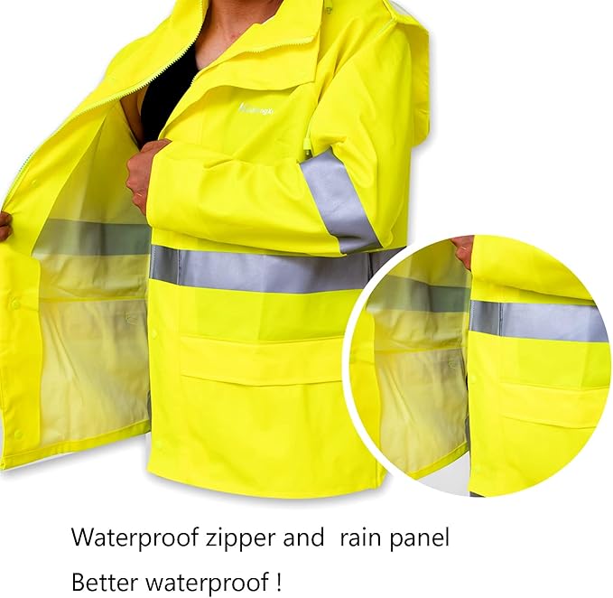 Rain Suits for Men Waterproof Heavy Duty Rain Gear Women Jacket Coat with Pants
