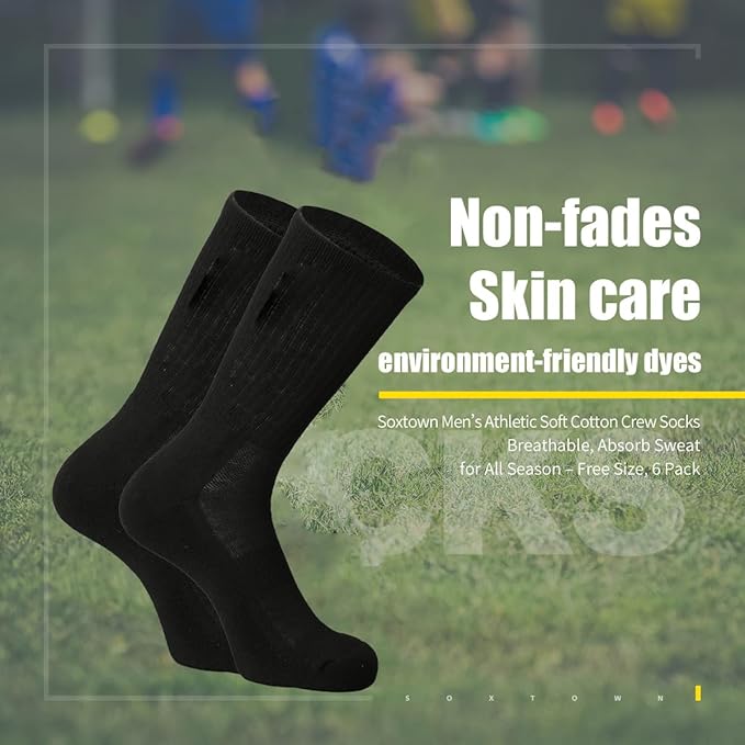 SOX TOWN Men's Merino Wool Cushion Crew Socks for Outdoor Hiking Hike Trail Performance Moisture Wicking Lightweight Summer