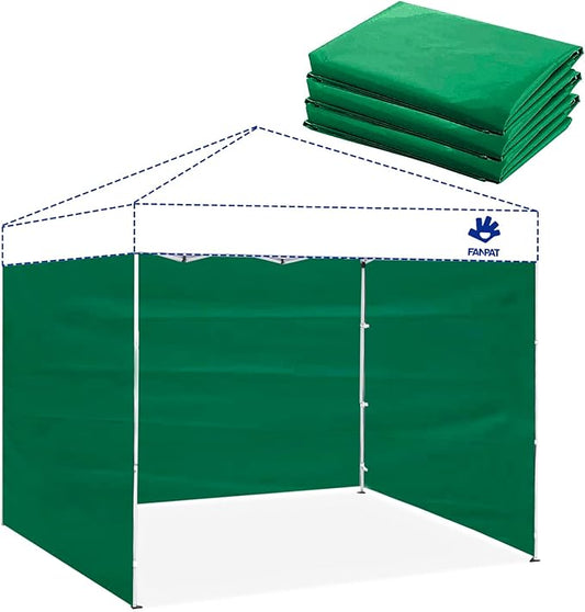Instant Canopy Tent Sidewall for 10x10 Pop Up Canopy - Waterproof, 99% UV Protection, Green (3PCS Sidewall Only)