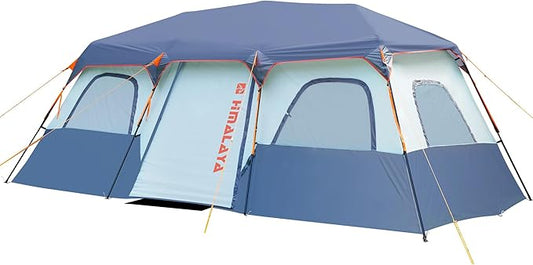 Family Camping Tent for 8-12 People, 2-Minute Instant Setup with 2 Room Dividers, Waterproof Windproof Ventilated, Easy Carry for Outdoor Camping Hiking Picnic