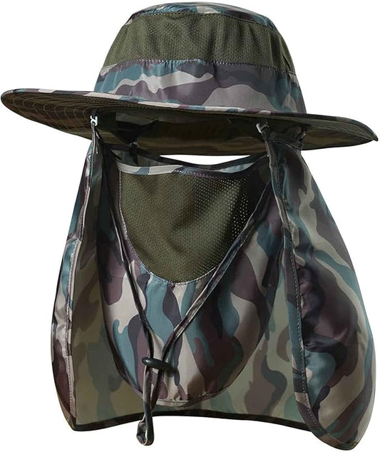 Fishing Hat,Sun Cap with UPF 50+ Sun Protection and Neck Flap,for Man and Women