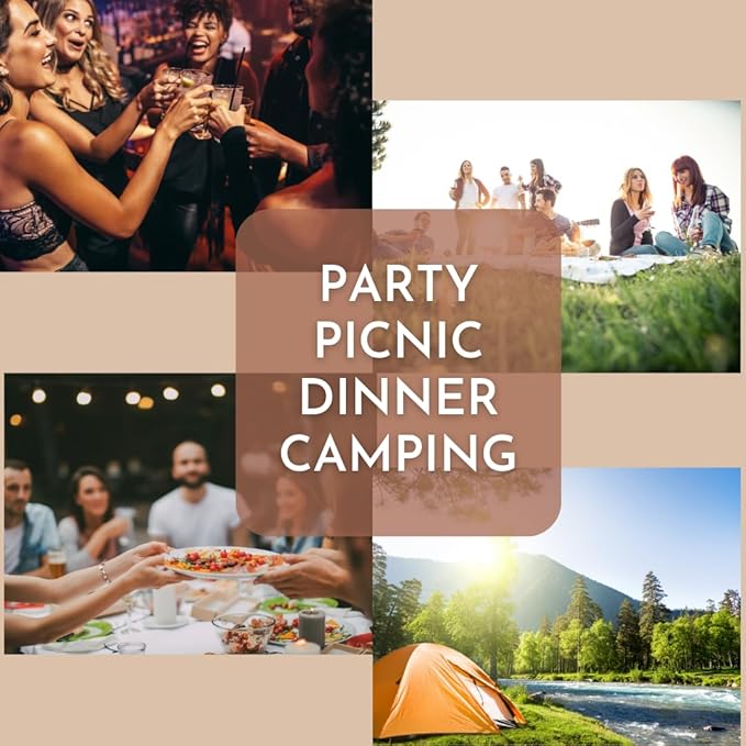 6ft Plastic Folding Table, Fold-in-Half Portable Utility Table Heavy Duty Portable w/Handle, for Indoor Outdoor,Picnic, Party, & Camping (Black, 6ft)