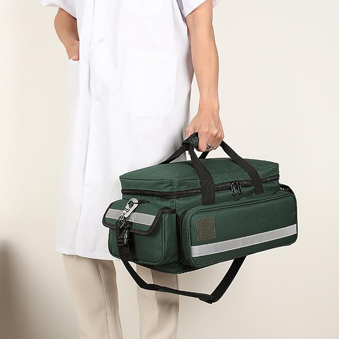 First Aid Bag,Medical Bag,First Responder Bag for Trauma,Medical Bag Organizer with Detachable Dividers for Nurses,Home Health Care,EMT(Bag Only)