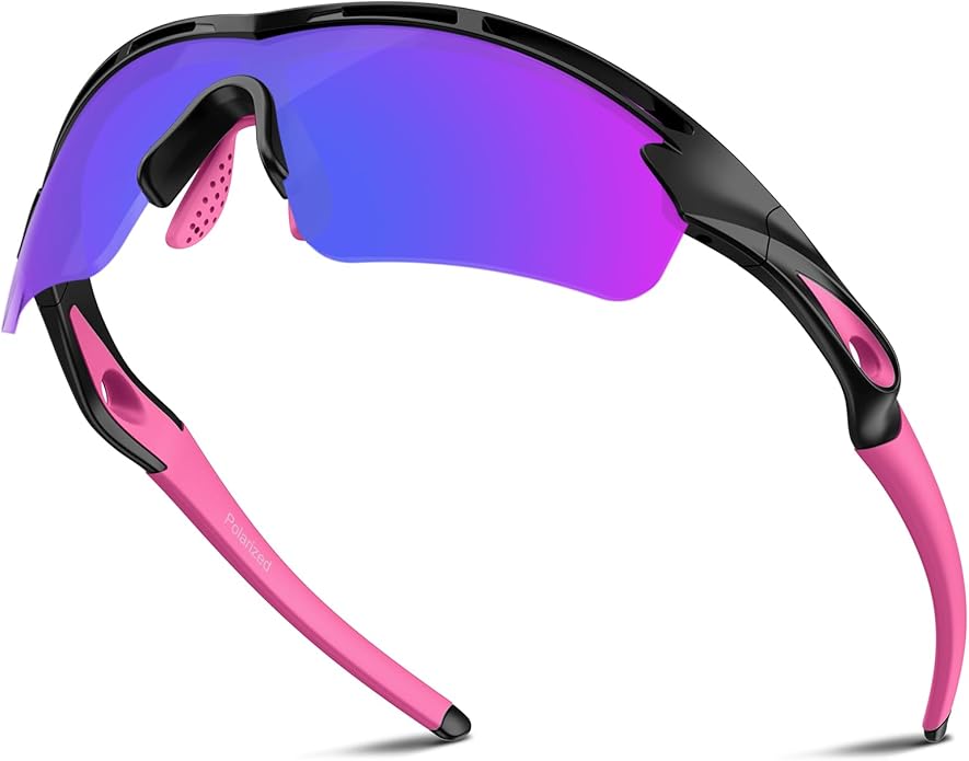 Rosemal Sports Sunglasses Polarized Cycling Sunglasses Running Driving Fishing Hiking for Men Women UV400 TAC TR90