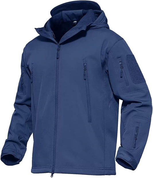 MAGCOMSEN Men's Tactical Jacket 7 Pockets Performance Fleece Lined Water Resistant Ski Snow Soft Shell Winter Coats