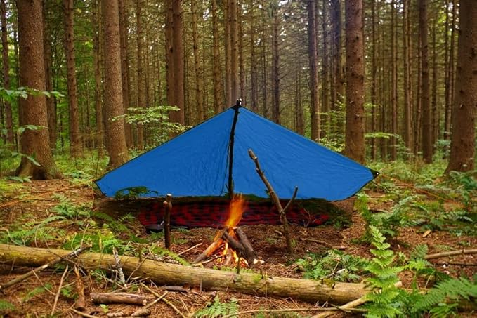 Multi-Purpose Large Tarp Waterproof Cover | Blue, 50' x 100' 5 Mil Thick | Rip Proof Tarps | Thick Weave Material, UV Resistant Great for Tarpaulin Canopy Tent, Boat, RV or Pool Cover