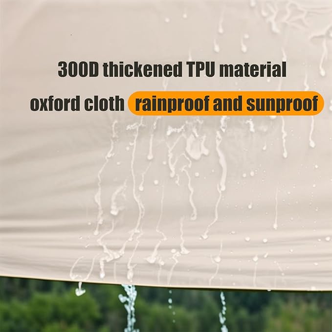 Solar Rechargeable 4 Person Inflatable Tents for Camping - Waterproof Beach Family Glamping Tents with Mesh Doors and Windows