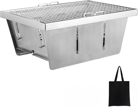 IGT Camping Grill, Portable Charcoal Grill, Outdoor Camping Stove with Carrying Bag, Folding BBQ Grill
