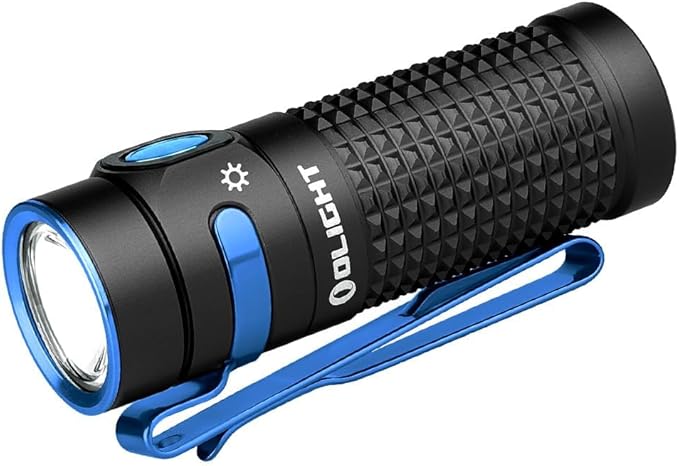 OLIGHT Baton4 Rechargeable EDC Flashlight, Bright LED Flashlight 1300 Lumens with Charging Cable, IPX8 Waterproof, 6 Adjustable Modes Handheld Light for Home, Camping, and Emergencies (Black)