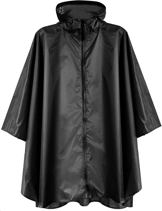ANYOO Waterproof Rain Poncho Lightweight Reusable Hiking Hooded Coat Jacket for Outdoor Activities