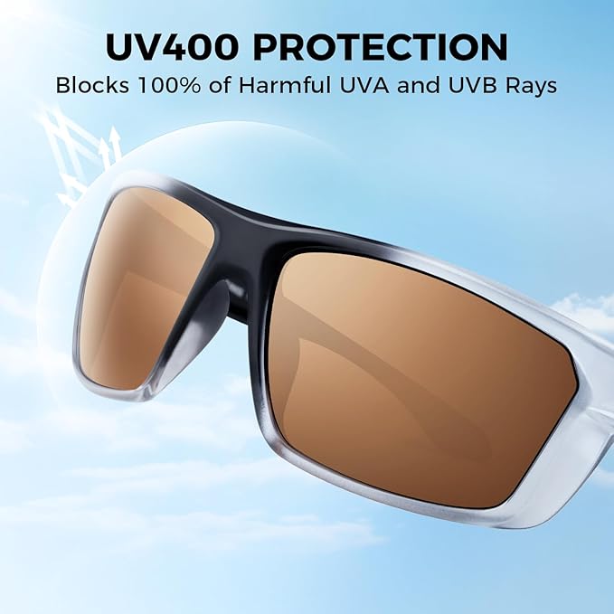 KastKing Huzzah Polarized Sport Sunglasses for Men and Women, Ideal for Driving Fishing Cycling and Running,UV Protection