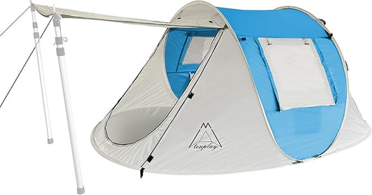 TENPLAY Pop Up Tent,2 People,190T Polyester,Waterproof2000mm,PU Coating,Automatic Setup,2Door,UV Protection,Lightweight,Portable Tent for Hiking,Picnic,Camping