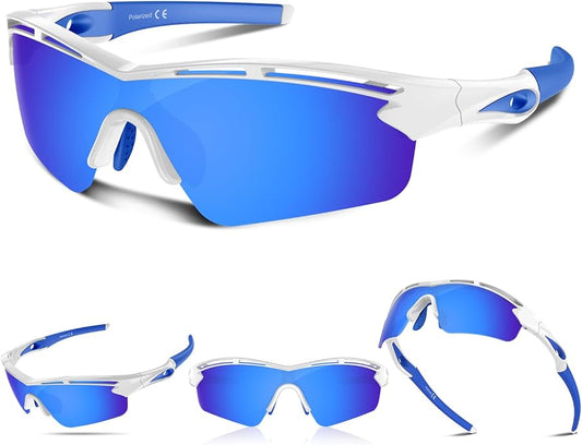 Rosemal Sports Sunglasses Polarized Cycling Sunglasses Running Driving Fishing Hiking for Men Women UV400 TAC TR90