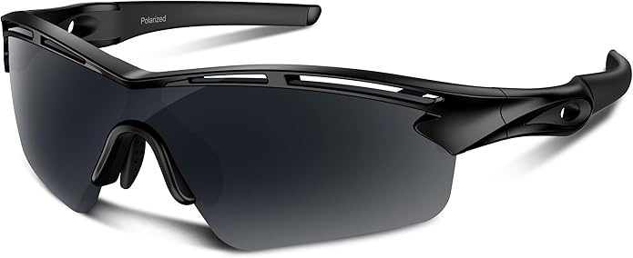 Rosemal Sports Sunglasses Polarized Cycling Sunglasses Running Driving Fishing Hiking for Men Women UV400 TAC TR90