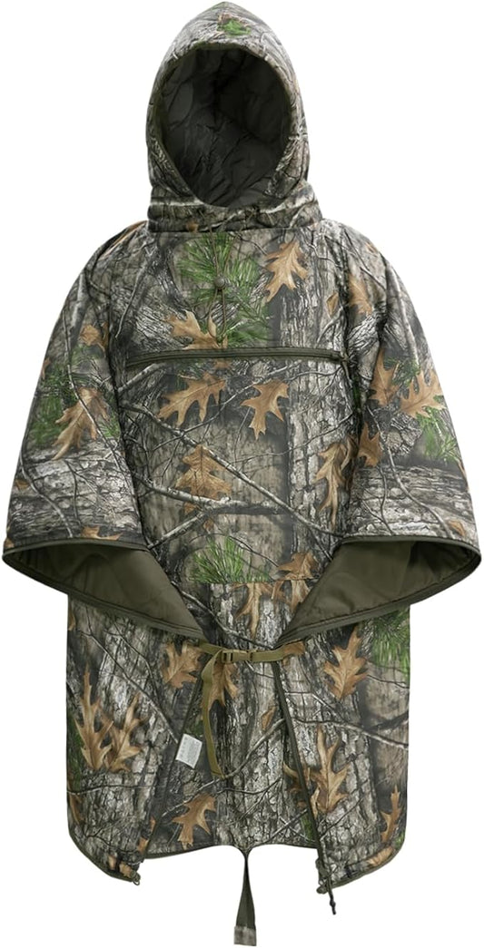 LOOGU Camo Blanket Waterproof Insulation Poncho Liner for Outdoor Camping, Hiking, Hunting, Survival, Backpacking, Picnicking