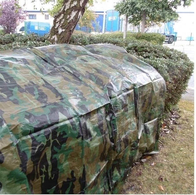 Heavy Duty Tarp Waterproof Large Cover | Camo, 10' x 12' 6 Mil Thick | Rip Proof Tarps | Thick Weave Material, UV Resistant Great for Tarpaulin Canopy Tent, Boat, RV or Pool Cover
