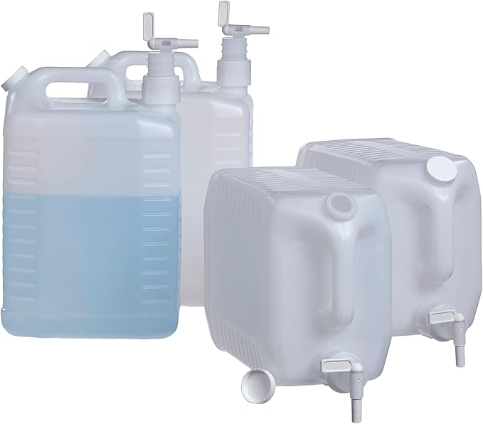 2.5 Gallon Plastic Dispenser Carboy & Spigot - 4 Pack