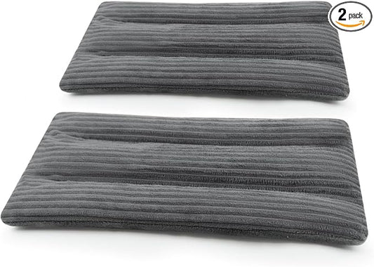 Microwave Heating Pad 6 x 12 Heating Pad Microwave, Microwave Bean Bag Heating Pad for Neck and Shoulders, Moist Heat Pack Pillow Warm Compress for Muscles, Joints, Abdomen (Dark Gray) - 2 Pack