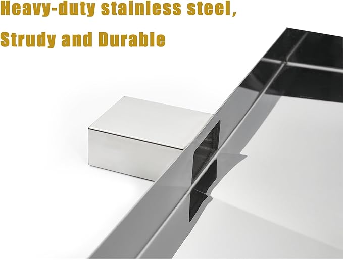 SUB025 Drip Tray for Traeger Tailgater Drip Pan Junior Elite 20 Tailgater 20 Bronson 20 Grill Accessories TFB30LZAC TFB29PLB TFB29LZB BBQ055 TFB29LZA Stainless Steel Heat Baffle Replacement Parts