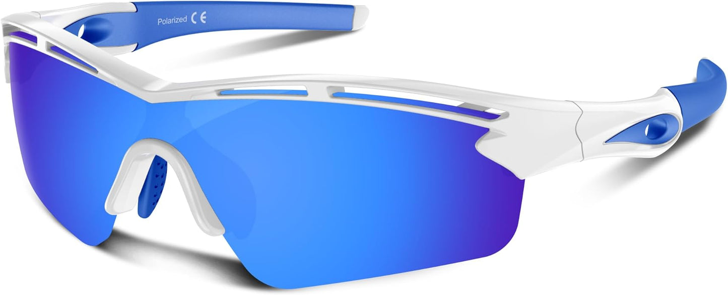 Rosemal Sports Sunglasses Polarized Cycling Sunglasses Running Driving Fishing Hiking for Men Women UV400 TAC TR90