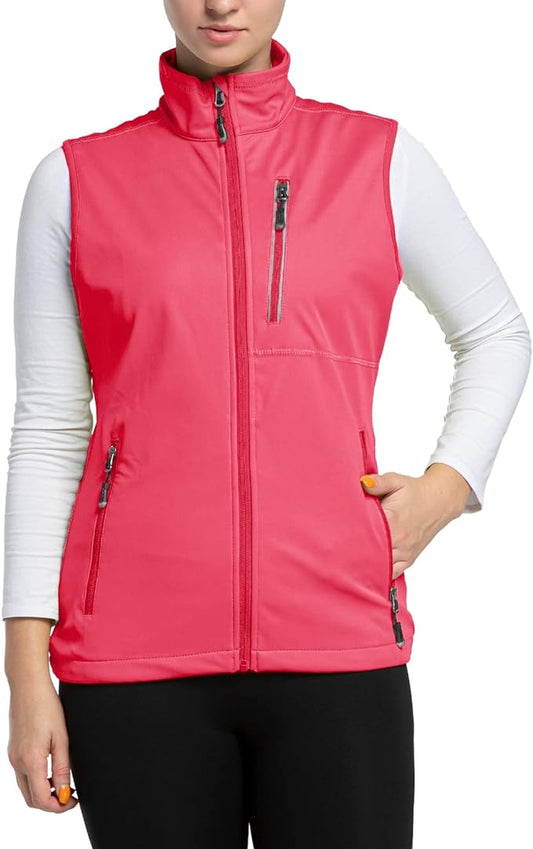 33,000ft Women's Lightweight Running Vest Outerwear with Pockets, Windproof Sleeveless Jacket for Golf Hiking Travel