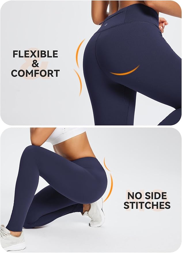 baleaf Women's Fleece Lined Leggings Water Resistant Thermal Winter Warm Tights High Waisted with Pockets Running Gear