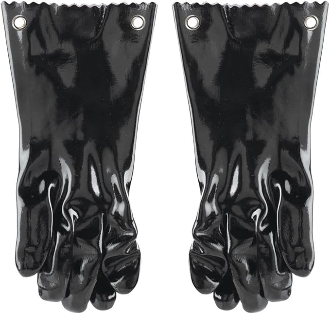 Mr Bar-B-Q Insulated BBQ Gloves, Up to 220F High-Heat Resistant, Light & Flexible Rubber Barbecue Gloves, Grilling Glove for Outdoor Cooking & Oven, Fire Pits, Grill for Restaurants & Camping - 40111Y
