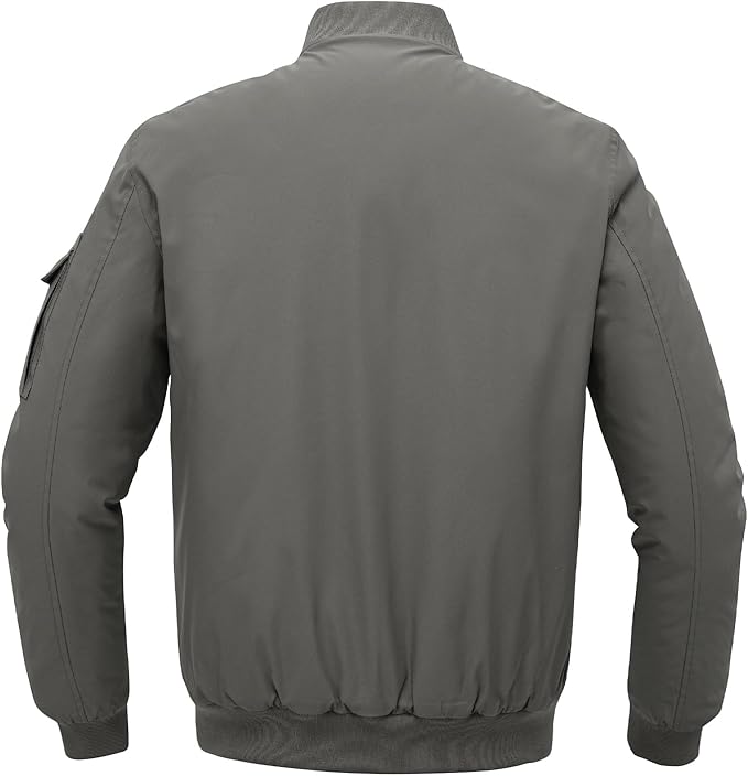 Gopune Men's Windproof Bomber Jacket Warm Water Resistant Windbreaker Winter Outwear Quilted Jackets Coats