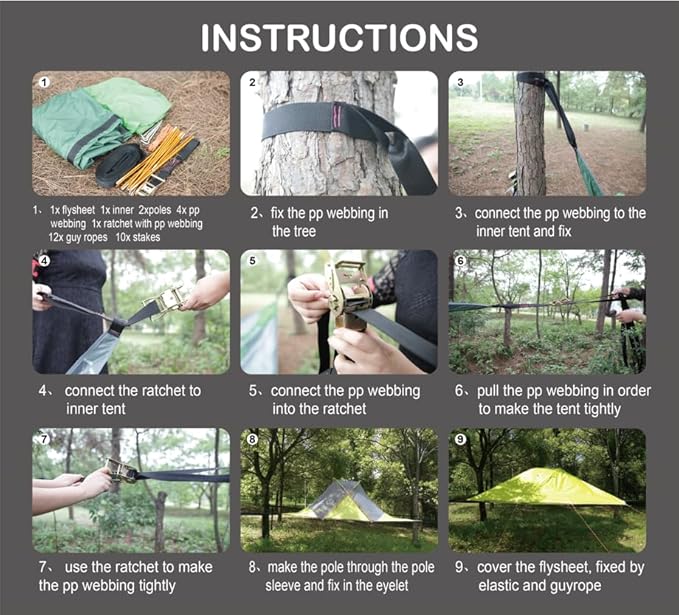 Camping Hammock,Large Hammocks-Portable Camping Hommock for Family Tree Tent,for Outside, Hiking, and Travel…