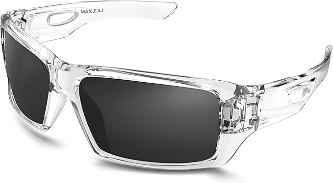 MAXJULI Polarized Wrap Around Sports Sunglasses for Big Heads Men Women UV400 Protection Sun Glasses 8232