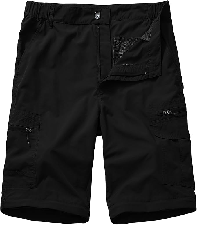 Fishing Hiking Pants for Men, Waterproof Convertible Quick Dry Pants for Wading, Lightweight Breathable