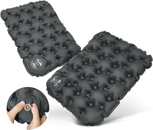 ETROL Portable Inflatable Seat Cushion, Lightweight Camping Air Sitting Pad with Storage Bag and Repair Cloths, Waterproof Air Bleacher Seat Cushion