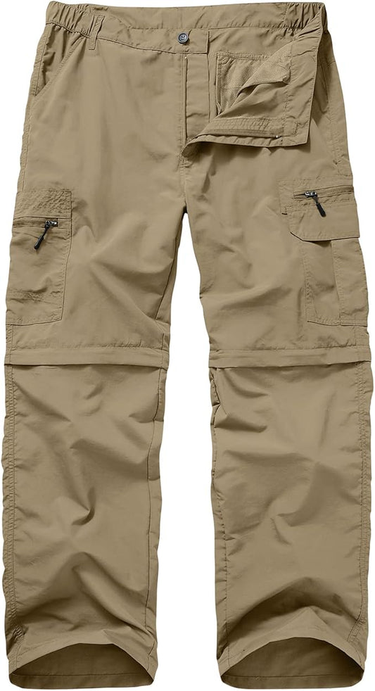 Fishing Hiking Pants for Men, Waterproof Convertible Quick Dry Pants for Wading, Lightweight Breathable
