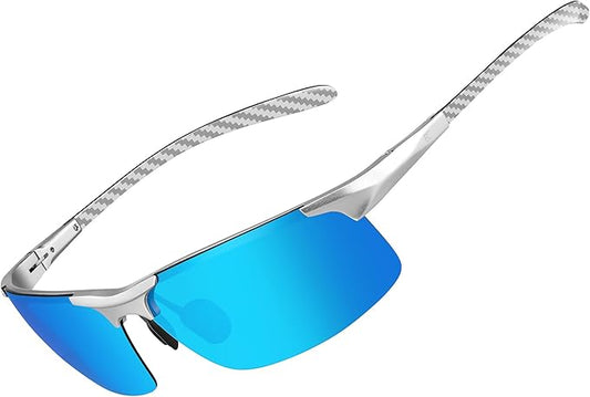 BIRCEN Polarized Carbon-Fiber Sunglasses for Men: Ultralight UV Protection Sun Glasses for Outdoor Sports Fishing Golf Hiking