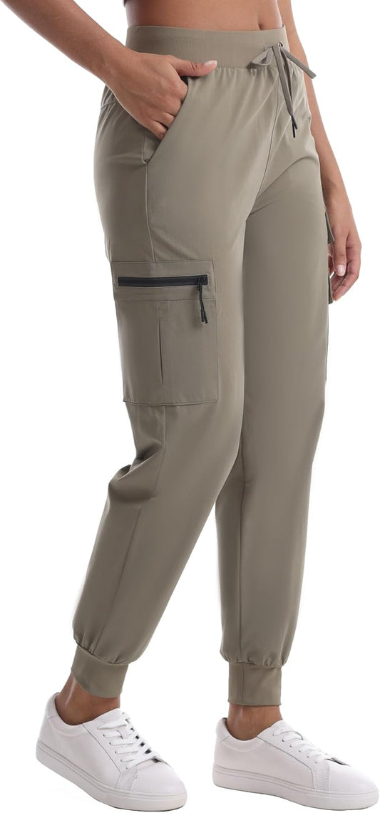 Quick Dry Women's Cargo Pants with Pockets Lightweight Hiking Joggers for Workout Athletic Casual Outdoor Camping
