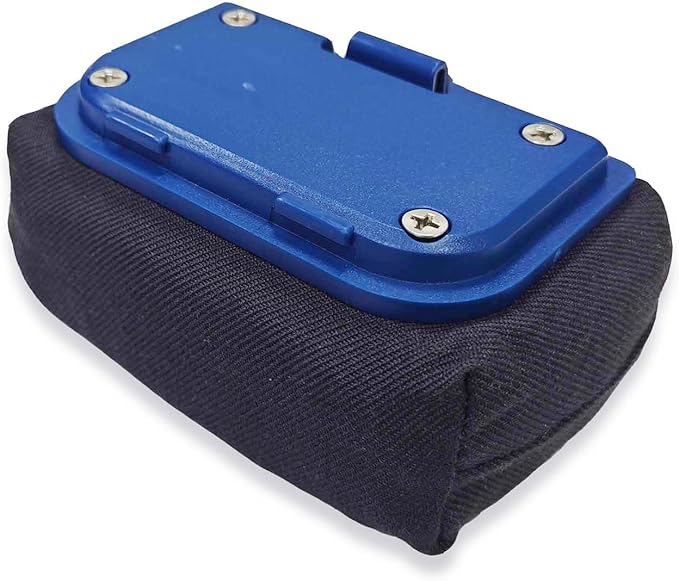 Blue Grill Brush Bristle Free, Replaceable BBQ Cleaning Head Accessories Cleaner, Black Wavy Pad Perfect for Stainless Steel, Porcelain, Cast Iron Grates Round Rectangle Grates