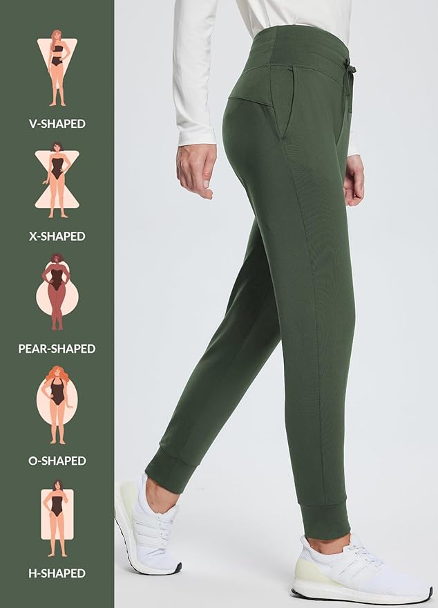 baleaf Women's Fleece Lined Pants Water-Resistant Sweatpants Winter Thermal Ski Hiking Running Joggers