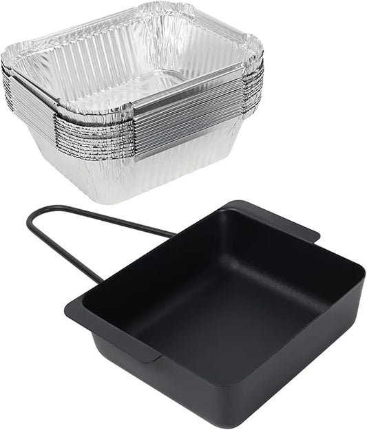 Universal Grease Pan for Nexgrill 720-0830X 720-0830H 720-0888 720-0888S 720-0896B 720-0896 Cuisinart CGG-7400, Grease Catcher with 15-Pack Aluminum Drip Liner for Nexgrill Replacement Parts