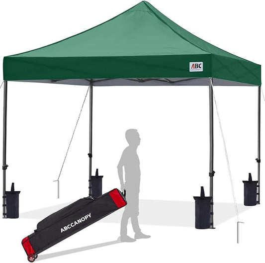 ABCCANOPY Patio Pop Up Canopy Tent 10x10 Commercial-Series (Forest Green)