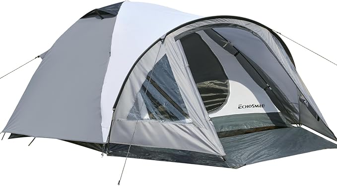 EchoSmile Camping Family Tent for 2-3 Person, Waterproof Dome Tent with Vestibule, Ultralight Easy Setup for Outdoor Camping, 3 Season