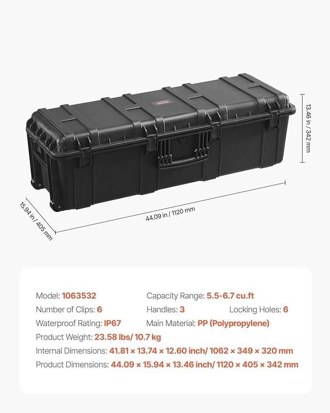 Vevor Weatherproof Hard Case