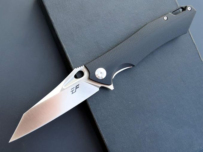 Eafengrow EF934 Pocket Knife D2 Steel Blade Folding Knife G10 Handle Liner Lock Camping Survival Tool Knives for Outdoor Camping Survival Hiking(black)