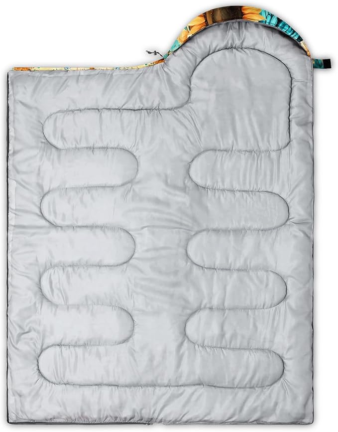 QOOMO Camping Sleeping Bags,3 Season Warm & Cool Weather,Lightweight,Waterproof Sleeping Bags for Adults & Kids,Traveling,and Outdoors,Camping Gear Equipment